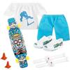 Generico Giocattoli per Scooter da | Mini Finger Toys Set Skateboard interattivo con Movimento della Punta delle Dita | Mini Finger Skateboard Toy Deck Board per Boy Child Kids