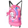 Operitacx Zaino da Mare con Design Ergonomico e Doppia Spalla, Sacca con Comparto Scarpe in Poliestere Rosa per Avventure All'aperto e Piscina