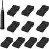 GETRICH 10 impugnature per racchette da tennis, nere, antiscivolo, overgrip per racchette da squash, badminton, asta da golf, paddle e tennis