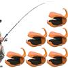 Generic Clip per canna da pesca, morsetto per canna antiscivolo, accessorio da pesca riutilizzabile, supporto per canne multifunzionale, strumento per jigging, set di 6 clip per acqua di mare, fiume, lago