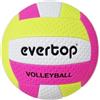 CUCUBA Pallone Da Volley e Beach Volley Evertop da Allenamento o Partita Diametro 20cm Size 5 Colore Rosa Giallo e Bianco