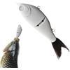 Generico Esche da pesca vuote, esche non verniciate, 2 segmenti Glide Bait Soft Tail, Accessorio da pesca, esca artificiale per trota salmonata