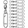 Gungtj Girelli da pesca,Girelli da pesca | 10X Girelle connettore Pulsanti-Pressione | Ami girevoli, hardware, hardware Terminale, da a girelle a