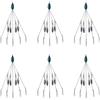 Vjsujehgy 6X Umbrella Rigs per Stripers Fishing, Kit per Esche da Pesca nel Acqua Swimbait Rig, Blu