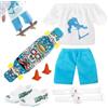 Generico Scooter con Mini Giocattoli per Dita | Mini Finger Toys Set Skateboard interattivo con Movimento della Punta delle Dita | Mini Finger Skateboard Toy Deck Board per Boy Child Kids