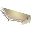 VERDELOOK Tenda da Sole Panarea avvolgibile, larghezza 3 m e sporgenza reclinabile fino a 2 m, beige