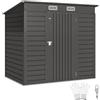Outsunny 6x4FT Cap. giardino facile montare porta blocc. grigio