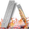 Hocamel Supporto per salmone fiamma, in acciaio inox, con speciale meccanismo di serraggio, non necessita di viti, girevole a 180° e regolabile in 5 posizioni, per braciere e griglie a sfera, 52 cm di