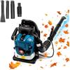Goddlgjik 75,6 cc Soffiatore a scoppio professionale 4 tempi a benzina 2600 W, zaino, 498 ft³/s, 7000 giri/min, tubo regolabile 180° 168 cm, ideale per giardino, prato e pulizia