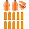 RAMGLYO Set Raccolta: 4 Coltelli da Pollice in Silicone, 20 Guanti Unisex | Protezione Dita Robusta per Frutta, Ortaggi e Piante. Raccolta Rapida e Sicura.