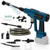 Roadtime Pulitore ad alta pressione compatibile con batteria Makita 18 V 340 W pistola per pulizia a pressione senza spazzole con tubo da 5 m, ugello 6 in 1, filtro, brocca in schiuma, ugello girevole