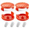 YWTESCH Trimmer Replacement Spool cap coperture per Black + Decker,4 Pezzi (4 Spool cap + 4 Spring)