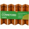 UNIGARDIA Set da 4 Connettori Angolari in Acciaio Corten per Bordura per Giardino, Altezza 20 cm - Elemento di Collegamento Angolare per Bordure da Prato - Spessore 1 mm