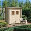 TheGoodGarden Casetta in legno 2x1 m Addossata Jack Per Attrezzi con porta doppia finestrata 198x98 cm