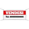RP GRAFICA Banner Vendesi Personalizzato in PVC striscione con occhielli per esterno personalizzabile online (100X100 CM)
