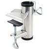 Yuhtech Supporto per ombrellone, supporto per ombrellone zincato, clip per ombrellone da balcone, morsetto di fissaggio per balcone, tavolo da patio, giardino, spiaggia, supporto regolabile per