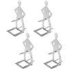 Ntwdby 4 Pezzi Supporto per Salsicce da Barbecue in Acciaio Inox, Divertenti Griglie per Barbecue in Acciaio Inox, Griglia Portatile per Hot Dog, per Campeggio, Feste, Cucina