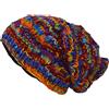Gheri Cappello da rasta in lana con fodera in pile invernale, Tintura arcobaleno., Etichettalia unica