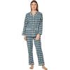 Lady Law PELLEGRINI Pigiama Donna Flanella Lungo Scozzese Pigiama Tartan Donna Invernale in Flanella Cotone Manica Lunga con Bottoni e Pantaloni a Quadri