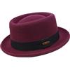 HEYANN Cappello in lana con torta di maiale per uomo e donna, cappelli fedora vintage 100% feltro di lana a tesa corta cappello porkpie da gentleman jazz trilby cappelli unisex per artisti per feste