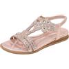 Generico Sandali Gioiello Donna,Sandalo Donna Estivo con Zeppa Sandali Gioiello Bohémien Strass Leggero Comode Open Toe Comodi Eleganti Traspirante Casual per Palestra e Tempo Libero Morbida Ciabatte