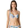 Lovable Bikini Reggiseno con Ferretto e Coppa Invisible Printed Shiny Micro Donna, Verde Menta Stampa Tropicale 36B - 4B