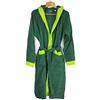 Caleffi Carrara Accappatoio Uomo Donna con Cappuccio Spugna di Puro Cotone (Verde Scuro Taglia L/XL)