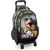Clondo Julian Ross Zaino Trolley Staccabile Per La Scuola Elementare, Bambino e Bambina, Schienale e Spallacci Rinforzati, 33x15x43h (Jungle Rex)