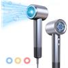 P PANACARE PANACARE, asciugacapelli agli ioni di litio, 1600 W, professionale ad asciugatura rapida, 200 milioni di ioni negativi, 110.000 giri/min, ad alta velocità, con ugello magnetico rotante, asciugacapelli