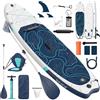 JUMMICO Tavola SUP Gonfiabile 320X79 CM, Stand Up Paddle Con Design A Coda Di Pesce, Tappetino Antiscivolo In Eva, SUP Principianti, SUP Con Seduta Convertibile, Tavola Da Surf Carico 130 KG