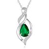 FANCIME Collana da donna con doppia torsione infinito e pietra di nascita in argento Sterling 925, ciondolo a goccia Infinity con pietra di nascita, gioielli regalo per donne e ragazze, lunghezza
