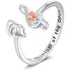 ONEFINITY Phantom Opera Anello in argento Sterling 925, con note musicali, fantasma dell'opera, gioielli teatrali, regali da donna