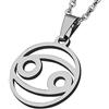 ZENSE - Collana zodiaco da uomo, diametro 2 cm, con catena