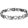 JewelryWe vintage bracciale in acciaio a forma di cuore magnetico (Bracciale Uomo)
