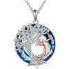YFN Collana in argento sterling con ciondolo a forma di albero della vita, gioiello per laurea, regalo per donne e ragazze, normale, Argento sterling, Non pietra preziosa