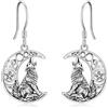 YFN Elefante/Lupo/Gatto Orecchini Argento Sterling Gioielli Albero della Vita Nodo Celtico Regalo per Donne Madre Figlia