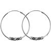 ENTREPLATA Orecchini a cerchio in argento sterling 925 unisex per uomo donna ragazza ragazzo orecchini etnici anelli tribali modello 3 bali 25 mm.