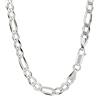 NKlaus 42cm Catena Figaro in Argento 925 3+1 maglie larghe 4,8mm Collana in argento 11244