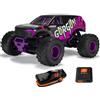 ARRMA 1/10 Gorgon 2WD RTR Monster Truck - Mega 550 14T - Motore a spazzola Spektrum SLT2 2,4 GHz, con batteria NiMH da 3300 mAh e caricatore USB-C S120, viola