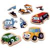 Eichhorn Puzzle 5 veicoli - Puzzle educativo con motivi colorati di veicoli, parti più forti per mani piccole, promuove capacità motorie e concentrazione, in compensato di tiglio certificato FSC, dai