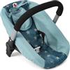 Bayer Chic 2000® Seggiolino auto per bambole con adattatore per passeggino - Stelle turchesi - Bambole fino a 52 cm - 3-8 anni