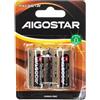 Glowster Batterie al carbonio Zinco R14 da 1,5 V, 2 pezzi