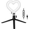 Logilink AA0155 - Treppiede LED a forma di cuore (96 LED) con 17 effetti di luce dinamici e 15 modalità colore RGB