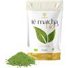 ERBOTECH Tè Matcha di Grado Cerimoniale, The Verde Giapponese Biologico in Polvere in Busta da 50 gr, Tea Matcha Naturale al 100%, Ideale per Dolci, Frullati, Tè freddo, Vegan