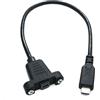 System-S Cavo USB 3.1 30 cm Tipo C maschio a 2.0 Mini B femmina 5 pin pannello Mount 28 mm