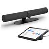 Jabra Sistema di barre video PanaCast 50 - Soluzione per sale riunioni all-in-one, barra audio, webcam full-room a 180°, funzioni intelligenti abilitate all'intelligenza artificiale e touchscreen di