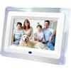 B3F7M4R9J2 Cornice per foto digitale, ultra sottile, portatile, 7 pollici, schermo LCD HD LED, bianco
