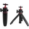Hosrivae Treppiede compatto per selfie con vite da 1/4, supporto regolabile con rotazione a 360°, asta telescopica di estensione da 15-27 cm per smartphone e action camera, impugnatura da viaggio in