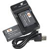 DSTE - Batteria agli ioni di litio e caricabatterie micro USB, compatibile con Samsung SLB-11A WB700 WB1000 WB2000 CL65 CL80 EX1 HZ25W HZ30W HZ35W HZ50W ST1000 ST5000 ST5500 TL50 0 fotocamera digitale