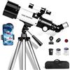 FREE SOLDIER Telescopio astronomico - telescopio per bambini e adulti e principianti, 400 x 70 mm, telescopio astronomico con adattatore per smartphone, treppiede, regalo di Natale per bambini
